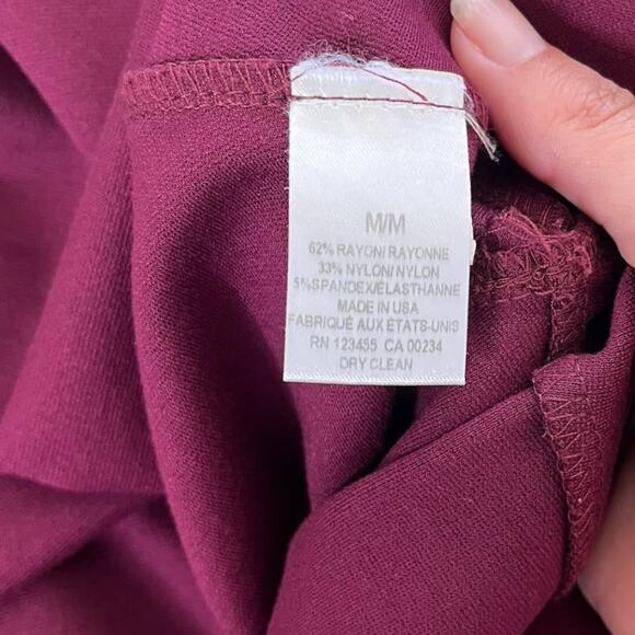 Design Lab Lord & Taylor merlot sleeveless dress medium - Picture 4 of 4